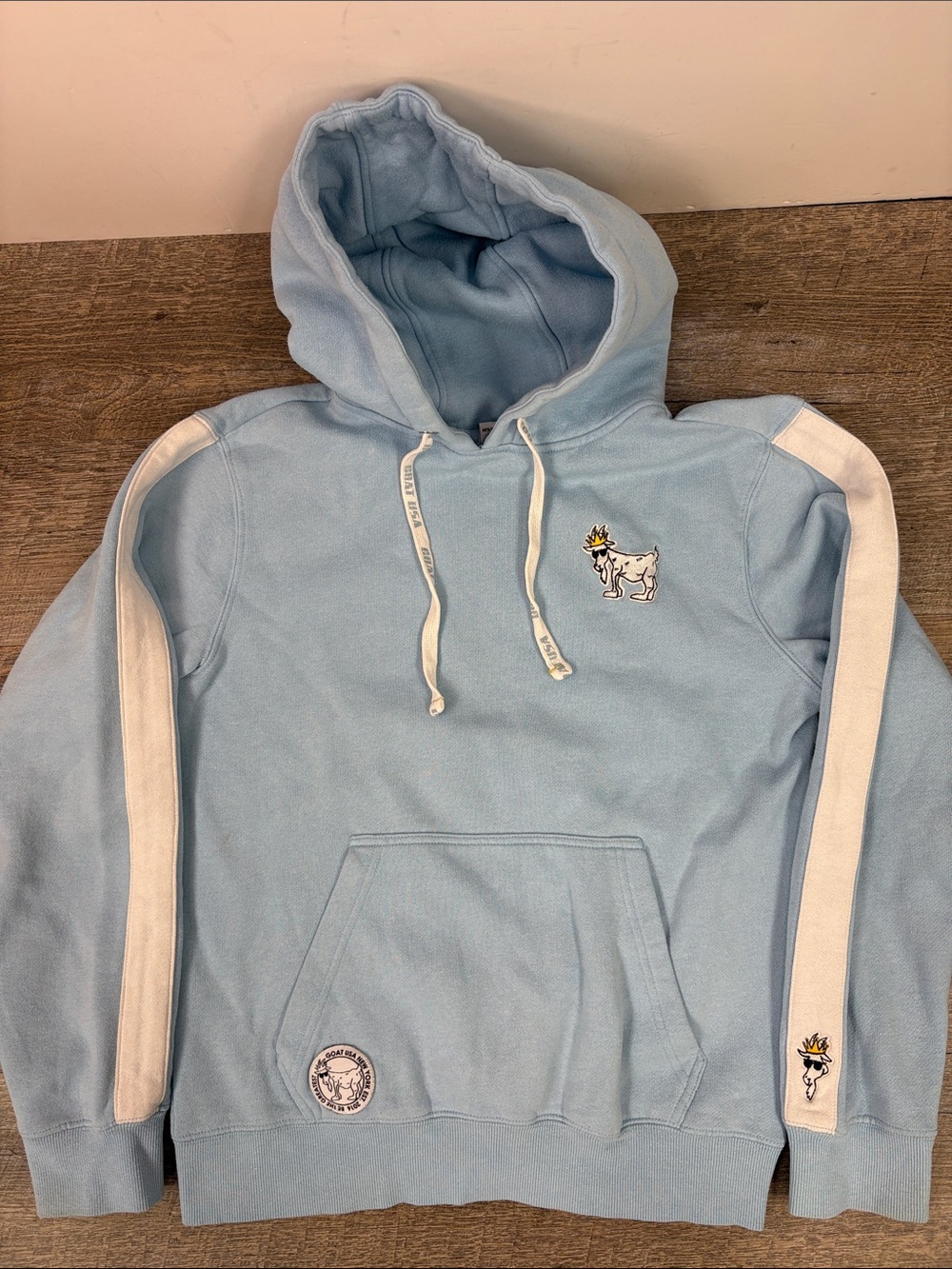 Goat USA Light Blue Fleece Hoodie XS